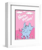 Horton Hears a Who (on pink)-Theodor (Dr. Seuss) Geisel-Framed Art Print