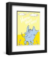 Horton Hears a Who (on yellow)-Theodor (Dr. Seuss) Geisel-Framed Art Print