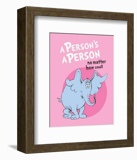 Horton Hears a Who (pink circle)-Theodor (Dr. Seuss) Geisel-Framed Art Print