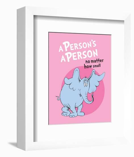 Horton Hears a Who (pink circle)-Theodor (Dr. Seuss) Geisel-Framed Art Print