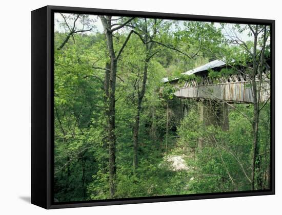 Horton Mill Covered Bridge, Alabama, USA-William Sutton-Framed Stretched Canvas