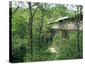 Horton Mill Covered Bridge, Alabama, USA-William Sutton-Stretched Canvas