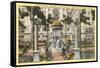 Horton Plaza Fountain, San Diego, California-null-Framed Stretched Canvas