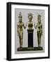 Horus and Isis to Either Side of Osiris upon a Column, Third Intermediate Period 985-715 BC-null-Framed Photographic Print