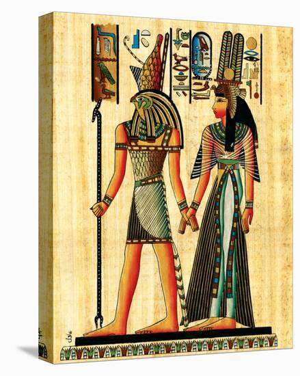 Horus and Nefertiti-null-Stretched Canvas