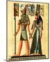 Horus and Nefertiti-null-Mounted Art Print