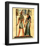 Horus and Nefertiti-null-Framed Art Print