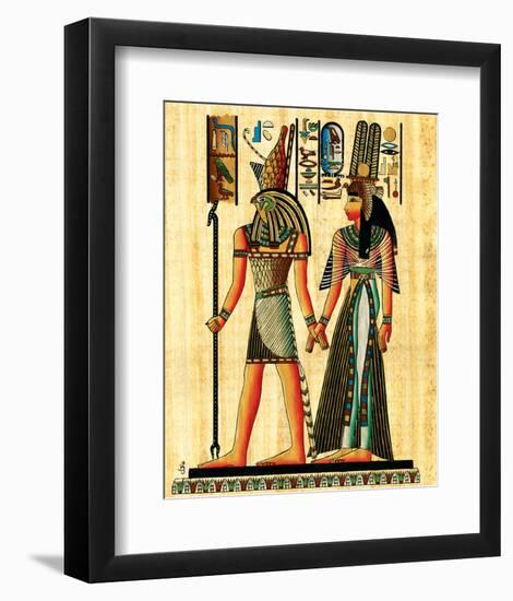 Horus and Nefertiti-null-Framed Art Print