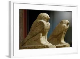 Horus in Form of Hawk, Stone Statues-null-Framed Giclee Print