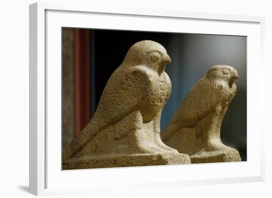 Horus in Form of Hawk, Stone Statues-null-Framed Giclee Print