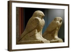 Horus in Form of Hawk, Stone Statues-null-Framed Giclee Print