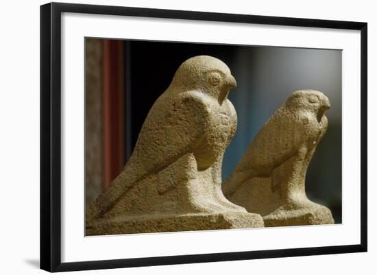 Horus in Form of Hawk, Stone Statues-null-Framed Giclee Print