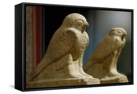 Horus in Form of Hawk, Stone Statues-null-Framed Stretched Canvas