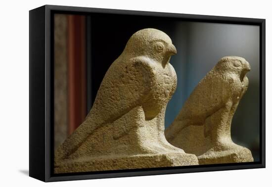 Horus in Form of Hawk, Stone Statues-null-Framed Stretched Canvas