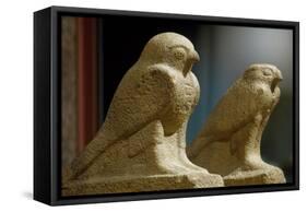 Horus in Form of Hawk, Stone Statues-null-Framed Stretched Canvas