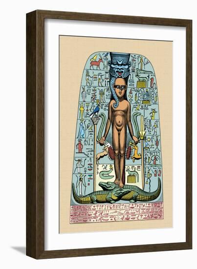 Horus on Crocodiles-J. Gardner Wilkinson-Framed Art Print