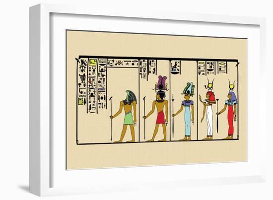 Horus, Ras, Isis and Ra-Ta-J. Gardner Wilkinson-Framed Art Print