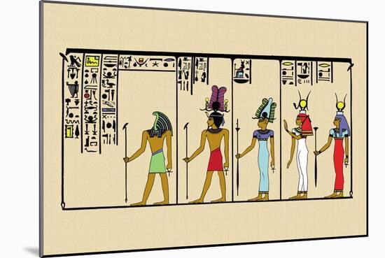 Horus, Ras, Isis and Ra-Ta-J. Gardner Wilkinson-Mounted Art Print