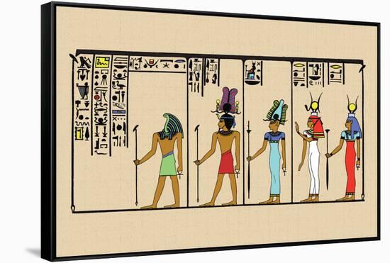 Horus, Ras, Isis and Ra-Ta-J. Gardner Wilkinson-Framed Stretched Canvas