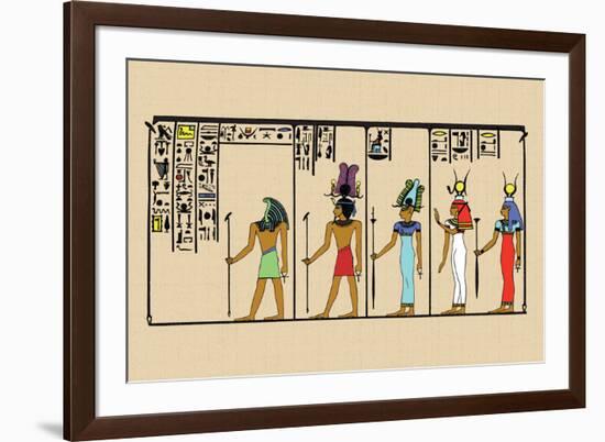 Horus, Ras, Isis and Ra-Ta-J. Gardner Wilkinson-Framed Art Print