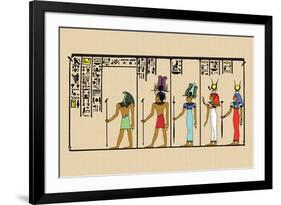 Horus, Ras, Isis and Ra-Ta-J. Gardner Wilkinson-Framed Art Print