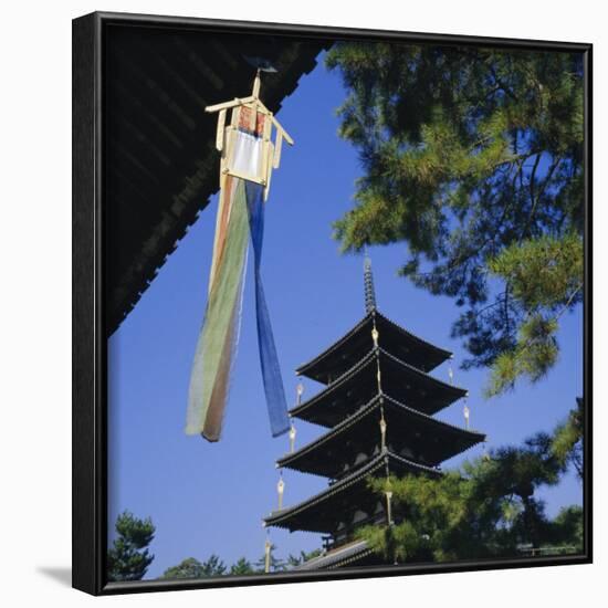 Horyu-Ji Temple Pagoda, Nara, Kansai, Japan-Christopher Rennie-Framed Photographic Print