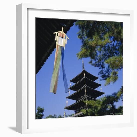 Horyu-Ji Temple Pagoda, Nara, Kansai, Japan-Christopher Rennie-Framed Photographic Print