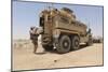 Hospital Corpsman Loads Up a Mine Resistant Ambush Protected Vehicle-null-Mounted Photographic Print