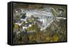 Hospital, Garmisch-Partenkirchen, Aerial Shot, Bavaria, Autumn Mood-Frank Fleischmann-Framed Stretched Canvas