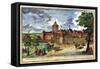 Hospital Gate, Nuremberg, Germany, 17th or 18th Century-John Adam-Framed Stretched Canvas