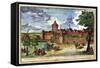 Hospital Gate, Nuremberg, Germany, 17th or 18th Century-John Adam-Framed Stretched Canvas