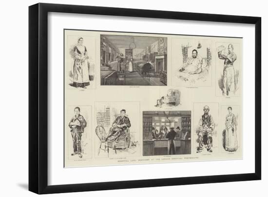 Hospital Life, Sketches at the London Hospital, Whitechapel-William Douglas Almond-Framed Giclee Print