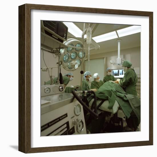 Hospital Operating Theatre, Royal Masonic Hospital, Hammersmith, London, 1980-Michael Walters-Framed Photographic Print