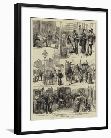 Hospital Saturday, Some Street Notes-null-Framed Giclee Print