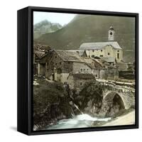 Hospital (Switzerland), the Old Bridge-Leon, Levy et Fils-Framed Stretched Canvas