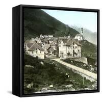 Hospital (Switzerland), the Village and the Road of the Saint-Gothard, Circa 1865-Leon, Levy et Fils-Framed Stretched Canvas