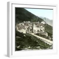 Hospital (Switzerland), the Village and the Road of the Saint-Gothard, Circa 1865-Leon, Levy et Fils-Framed Photographic Print