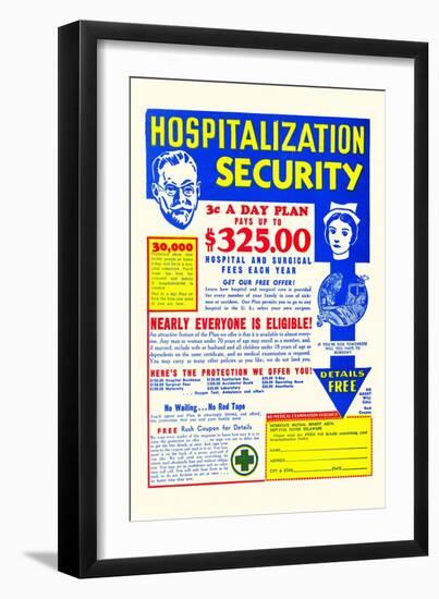 Hospitalization Security-null-Framed Art Print