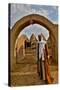 Host Greeting Us to His Mud Brick House in Harran, Turkey-Darrell Gulin-Stretched Canvas