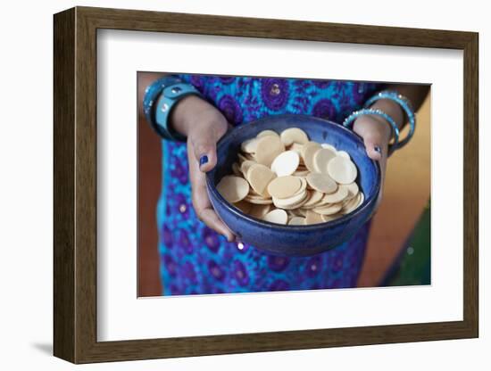 Host wafers, Tamil Catholic celebration in Antony, France-Godong-Framed Photographic Print