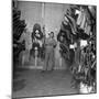 Hostler Henry Gibbs, Frowning Because of the Empty Saddles at the Old Stable-null-Mounted Photographic Print