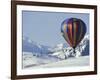 Hot Air Ballon and the North Cascade mountains, Methow Valley, Washington, USA-William Sutton-Framed Photographic Print