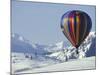 Hot Air Ballon and the North Cascade mountains, Methow Valley, Washington, USA-William Sutton-Mounted Photographic Print