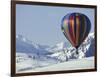 Hot Air Ballon and the North Cascade mountains, Methow Valley, Washington, USA-William Sutton-Framed Photographic Print