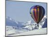 Hot Air Ballon and the North Cascade mountains, Methow Valley, Washington, USA-William Sutton-Mounted Photographic Print