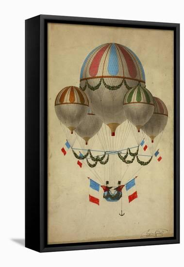 Hot Air Balloon 17-Vintage Apple Collection-Framed Stretched Canvas