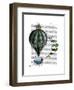 Hot Air Balloon and Birds-Fab Funky-Framed Art Print