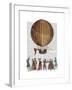 Hot Air Balloon and People-Fab Funky-Framed Art Print