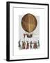 Hot Air Balloon and People-Fab Funky-Framed Art Print