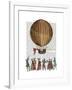 Hot Air Balloon and People-Fab Funky-Framed Art Print